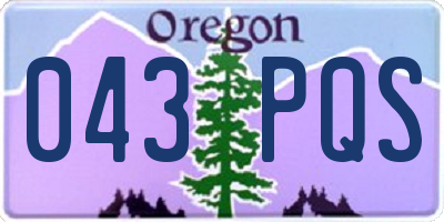 OR license plate 043PQS
