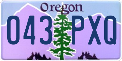 OR license plate 043PXQ