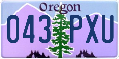 OR license plate 043PXU