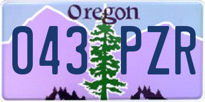OR license plate 043PZR