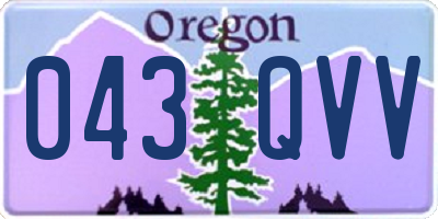 OR license plate 043QVV