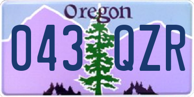 OR license plate 043QZR