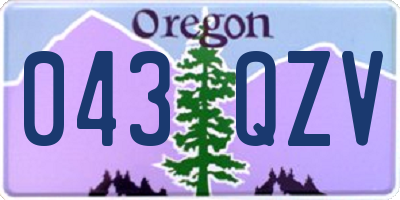 OR license plate 043QZV