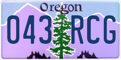 OR license plate 043RCG