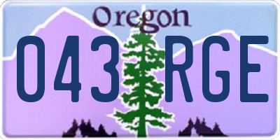 OR license plate 043RGE