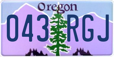OR license plate 043RGJ