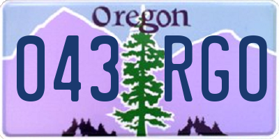 OR license plate 043RGO