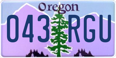 OR license plate 043RGU