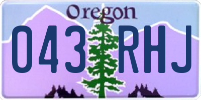 OR license plate 043RHJ