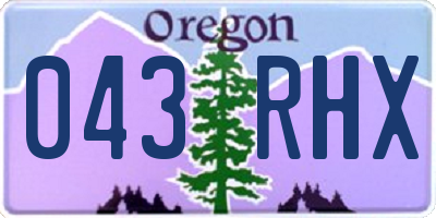 OR license plate 043RHX