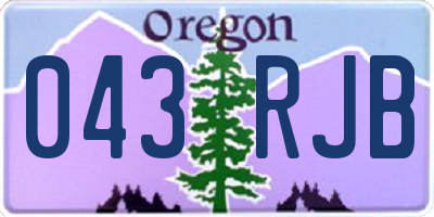 OR license plate 043RJB