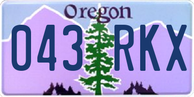 OR license plate 043RKX
