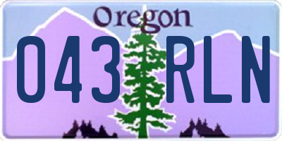 OR license plate 043RLN