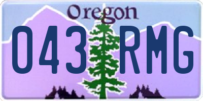 OR license plate 043RMG