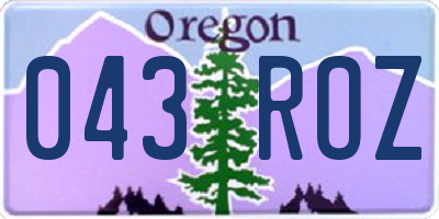 OR license plate 043ROZ