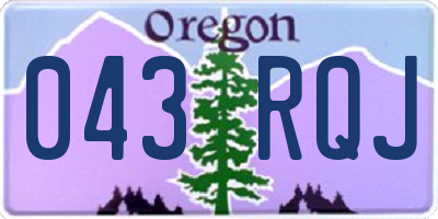 OR license plate 043RQJ