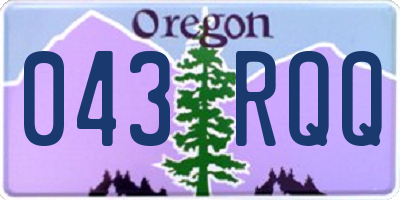 OR license plate 043RQQ