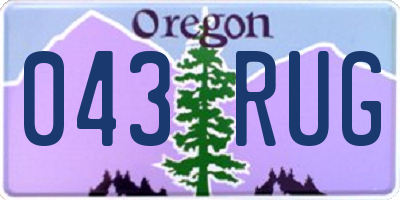 OR license plate 043RUG