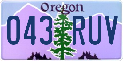 OR license plate 043RUV