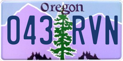 OR license plate 043RVN