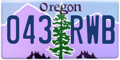 OR license plate 043RWB