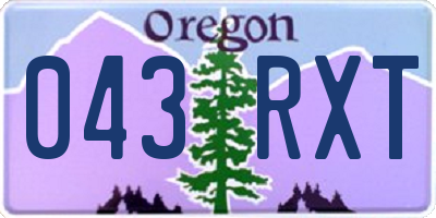 OR license plate 043RXT