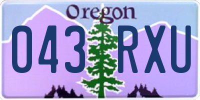 OR license plate 043RXU