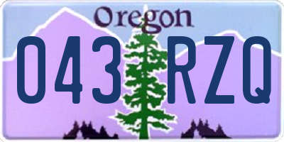 OR license plate 043RZQ