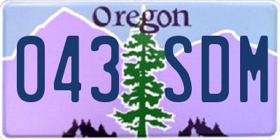 OR license plate 043SDM