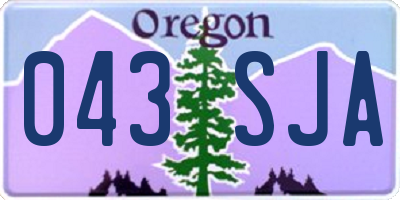 OR license plate 043SJA