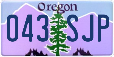 OR license plate 043SJP