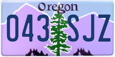 OR license plate 043SJZ