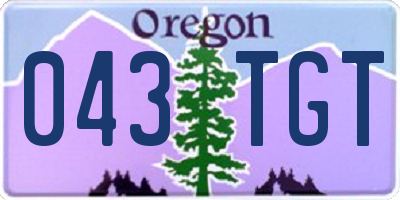OR license plate 043TGT