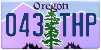OR license plate 043THP