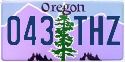 OR license plate 043THZ