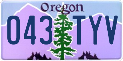 OR license plate 043TYV