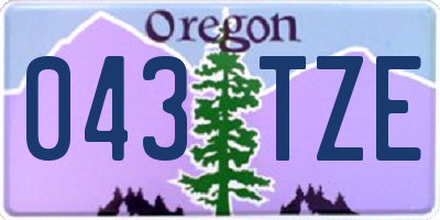 OR license plate 043TZE