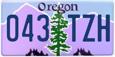 OR license plate 043TZH