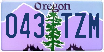OR license plate 043TZM