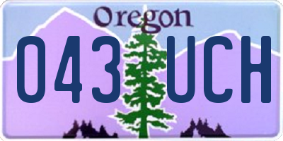 OR license plate 043UCH