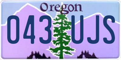 OR license plate 043UJS