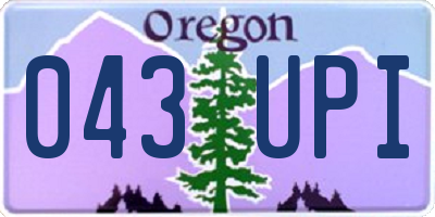 OR license plate 043UPI
