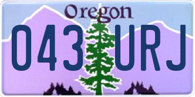 OR license plate 043URJ