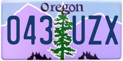 OR license plate 043UZX