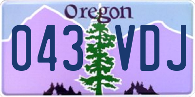 OR license plate 043VDJ