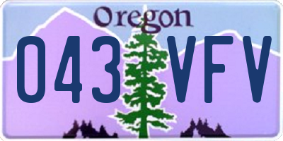 OR license plate 043VFV