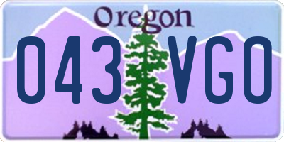 OR license plate 043VGO
