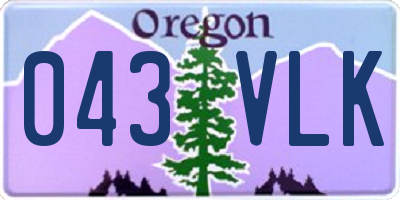 OR license plate 043VLK