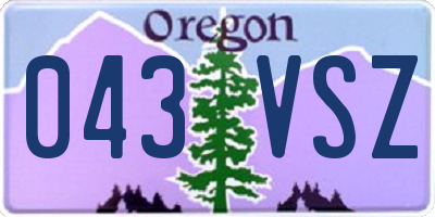 OR license plate 043VSZ