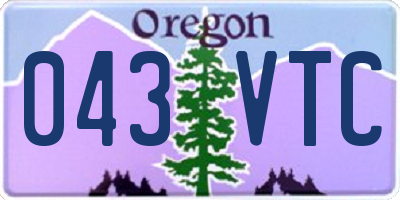 OR license plate 043VTC
